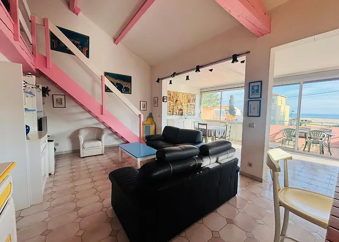 Duplex Lumineux Avec Terrasse, Vue Mer, 6 Couchages A Argeles - Fr-1-309-547 公寓 滨海阿热莱斯