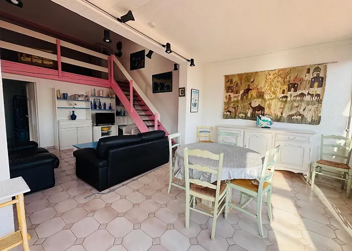 Duplex Lumineux Avec Terrasse, Vue Mer, 6 Couchages A Argeles - Fr-1-309-547 公寓 滨海阿热莱斯
