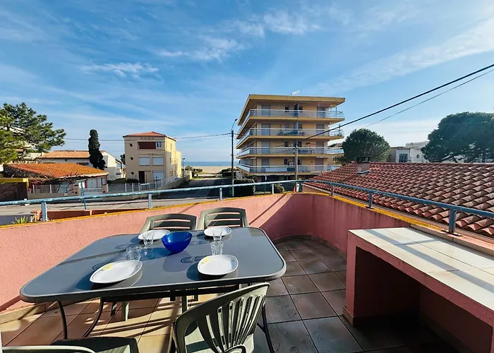 Duplex Lumineux Avec Terrasse, Vue Mer, 6 Couchages A Argeles - Fr-1-309-547 公寓 滨海阿热莱斯